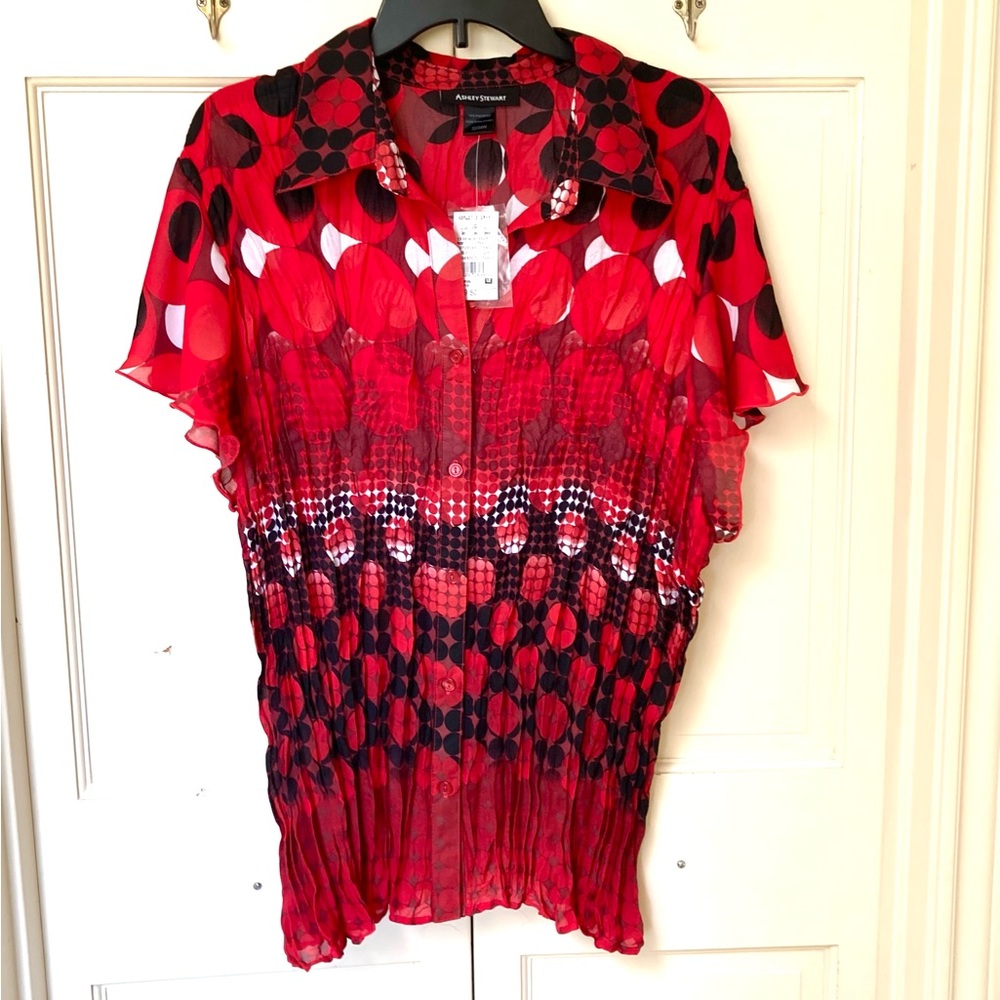 ❤️🎶NWT Ashley Stewart Button Front Top🎶❤️